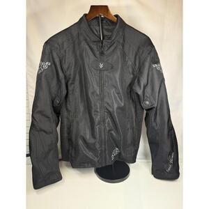 Frank Thomas Lady Racer‎ Jacket Womens LXL Black Mesh CE Armor Motorcycle Riding
